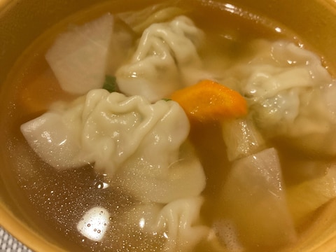 体ポカポカ水餃子スープ